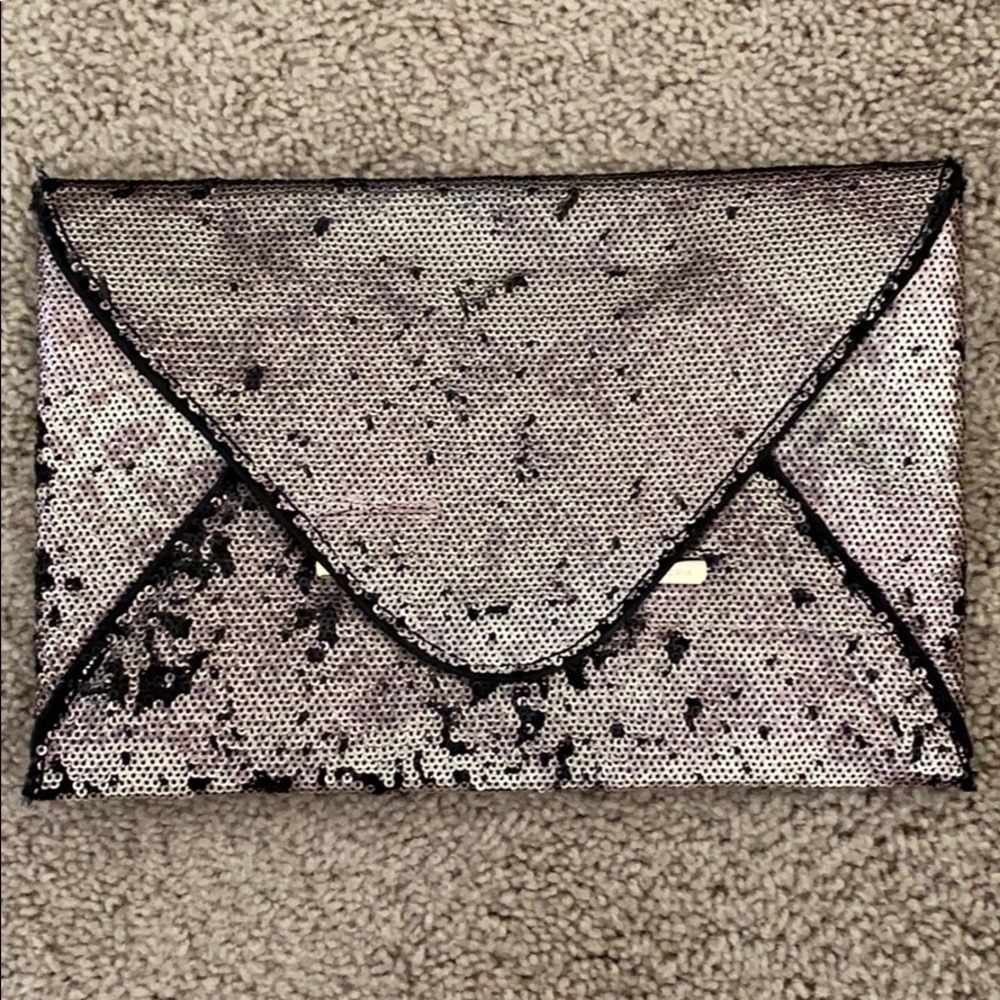 BCBG Sequined envelope “Harlow” clutch